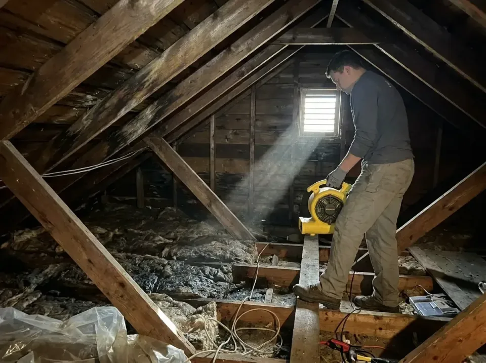 attic-water-damage-drying-proc-007 — frequently asked questions, Emergency Water Extraction & 24/7 Flood Response in West Pa…